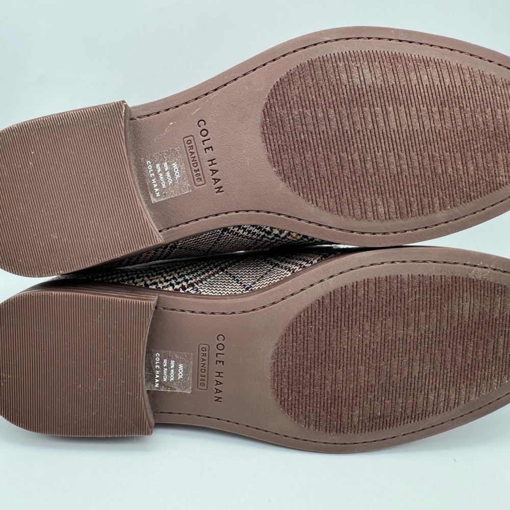 Cole Haan Women's Stassi Penny Loafer, Dark Brown/Multi/PlaidTextile Size 7 B - Picture 8 of 10